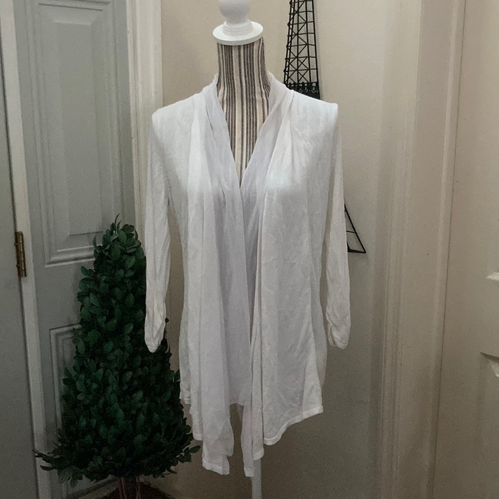 WHBM white cardigan